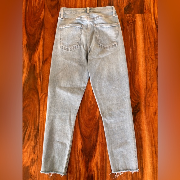 Agolde Sophie Light Wash Raw Hem Denim Jeans 24 Waist 00 Ankle - Picture 7 of 12